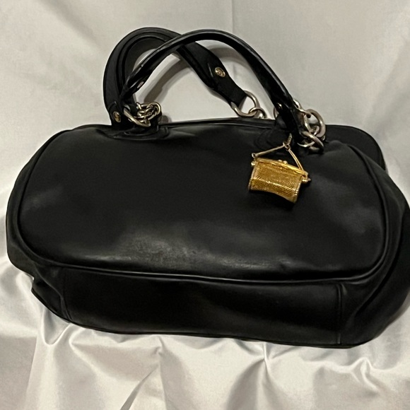 SOLD!! Rare vintage y2k black blinged leather Juicy Couture purse bag. - Picture 16 of 16
